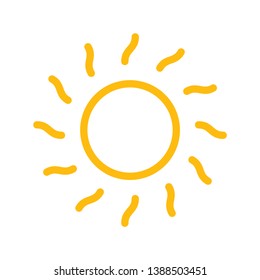 sun icon sign symbol, vector, eps 10