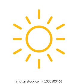 sun icon sign symbol, vector, eps 10