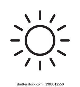 sun icon sign symbol, vector, eps 10