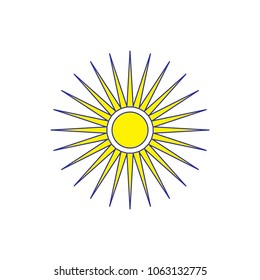 Sun icon sign template