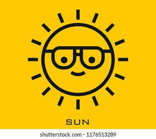 Sun icon signs