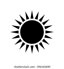 Sun icon. Silhouette. Vector illustration