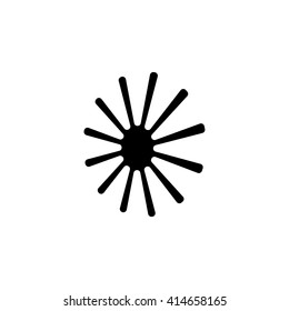 Sun icon. Simple black vector symbol. Logo for web. Image for business.