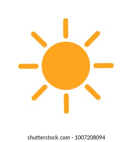 Sun icon simple flat illustration
