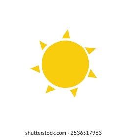 Sun icon simple flat illustration