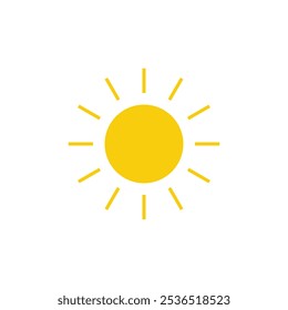 Sun icon simple flat illustration