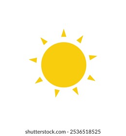 Sun icon simple flat illustration