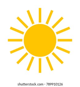 Sun icon simple flat illustration