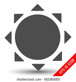 Sun icon. Simple flat logo of sun. Sun vector illustration.