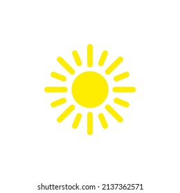 The sun icon. Simple flat vector illustration on a white background.