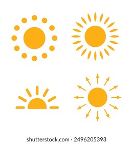 sun icon simple illustration design
