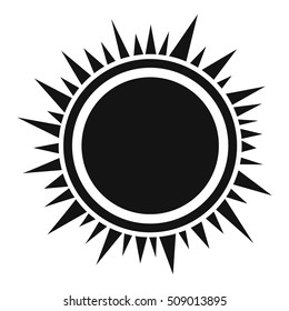 Sun icon. Simple illustration of sun vector icon for web