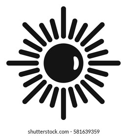 Sun icon. Simple illustration of sun vector icon for web