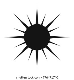 Sun icon. Simple illustration of sun vector icon for web