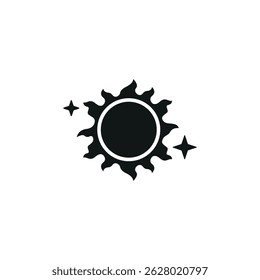 Sun icon. Simple sun icon for social media, app and web design. Vector illustration.