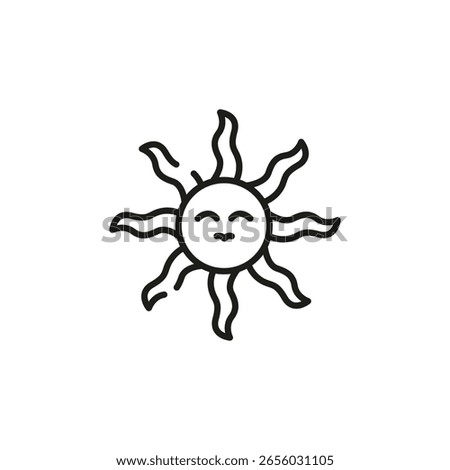 Sun icon. Simple sun icon for social media, app and web design. Vector illustration