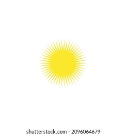 Sun icon. Simple style indian pangal day poster background symbol. Logo design element. T-shirt printing. Vector for sticker.