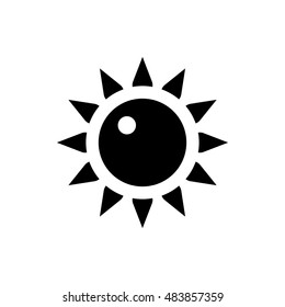 Sun icon in simple style isolated on white background. Heat symbol vector illustration