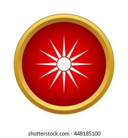 Sun icon in simple style on a white background