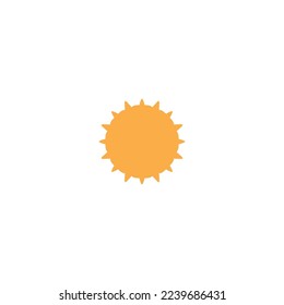 Sun icon. Simple style summer travel big sale poster background symbol. Sun brand logo design element. Sun t-shirt printing. Vector for sticker.