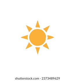 Sun icon. Simple style summer travel big sale poster background symbol. Sun brand logo design element. Sun t-shirt printing. Vector for sticker.