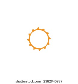 Sun icon. Simple style summer travel big sale poster background symbol. Sun brand logo design element. Sun t-shirt printing. Vector for sticker.