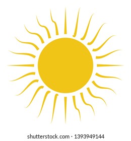 Sun icon. Simple vecor sun illustration. Trendy summer symbol for web, website design, mobile app.