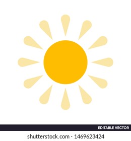 SUN ICON SIMPLE ICON VECTOR
