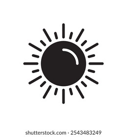 Sun icon. Simple vector sign.