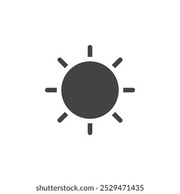 Sun icon simple vector symbol