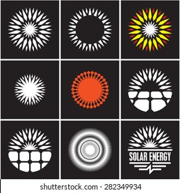 Sun icon. Solar energy.