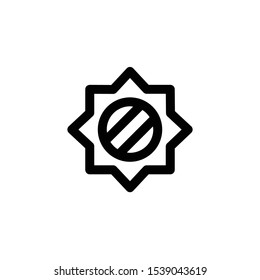 Sun Icon , Solar Logo, Space Symbol .