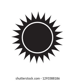 Sun icon, solar symbol, vector isolated