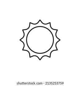 Sun icon. Solar system. High quality black vector illustration.
