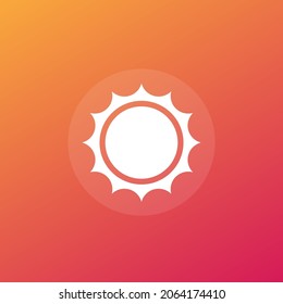 Sun icon, solar vector logo