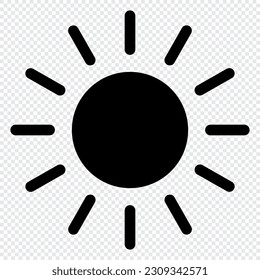 Sun icon. Solar icon. Sun icon for weather design. Trendy summer symbol. Vector illustration