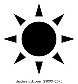 Sun icon. Solar icon. Sun icon for weather design. Trendy summer symbol. Vector illustration