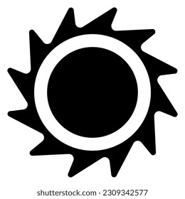 Sun icon. Solar icon. Sun icon for weather design. Trendy summer symbol. Vector illustration