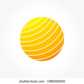 Esfera de iconos de Sun. Ilustración vectorial.