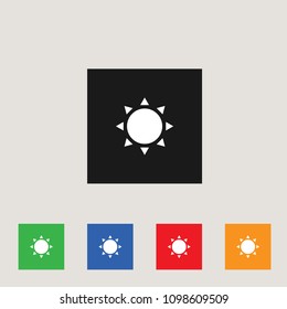 Sun icon, stock vector illustration, EPS10.