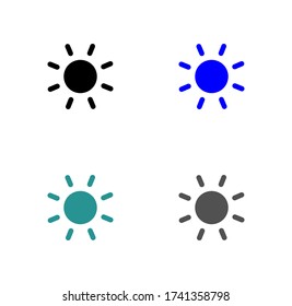sun icon stock vector illustration flat design.