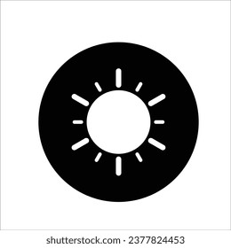 sun icon stock vector illustration