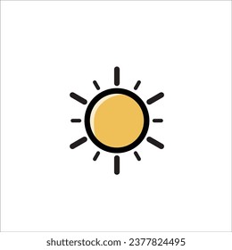 sun icon stock vector illustration