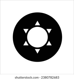 Sun icon stock vector illustration