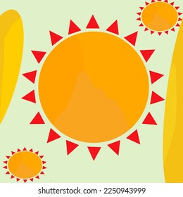 Sun Icon Stile Design, Vektorhintergrund