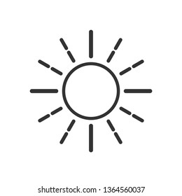 The Sun Icon. Summer 
Illustration As A Simple Vector Sign & Trendy Symbol for Design and Websites, Presentation or Mobile Application.