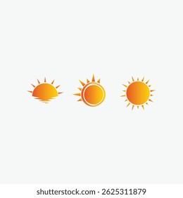 Ícone de sol, logotipo de verão, logotipo abstrato da Sun
