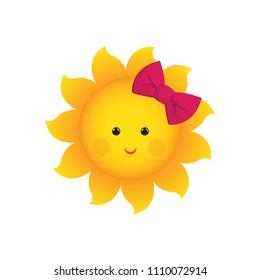 Sun Icon. Summer pictogram.