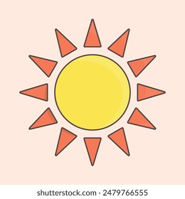 Icono del sol Icono del verano Elementos de ilustración