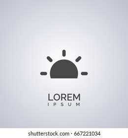 sun icon. summer sign